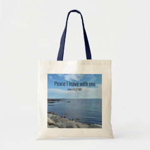 Tote Bag Photo de Verse de la Bible Océan Atlantique Bleu P