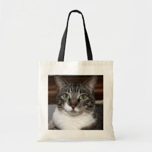 Tote Bag Photo de visage de chat tigré d'animal familier