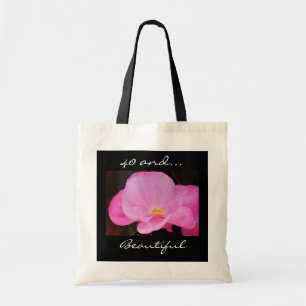Tote Bag Photo des belles fleurs roses 40e anniversaire