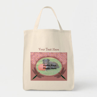 Tote Bag Photo Dragonfly And Pink Daisies