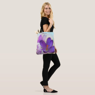 Tote Bag Photo d'un joli Crocus de printemps violet