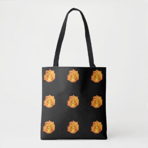 Tote Bag Photo d'un rose orange sur un noir