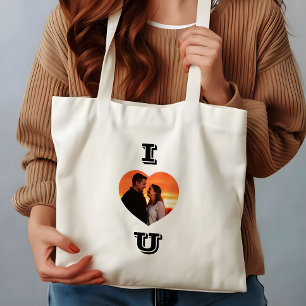 Tote Bag Photo en forme de coeur Cadeau de la Saint-Valenti