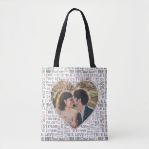 Tote Bag Photo en forme de coeur Véritable Valentin d'amou