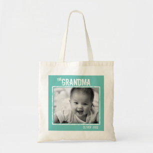 Tote Bag Photo et nom personnalisés de la grand-mère