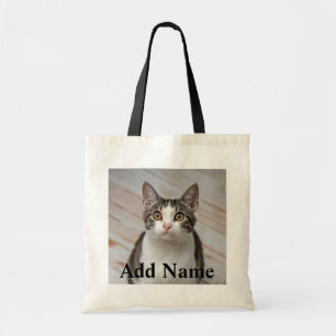 Tote Bag Photo et nom personnalisés de l'Amoureux des chats