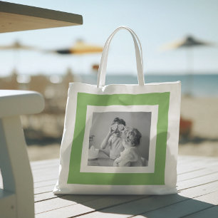Tote Bag Photo Famille Moderne Vert Simple Lovely Cadeau
