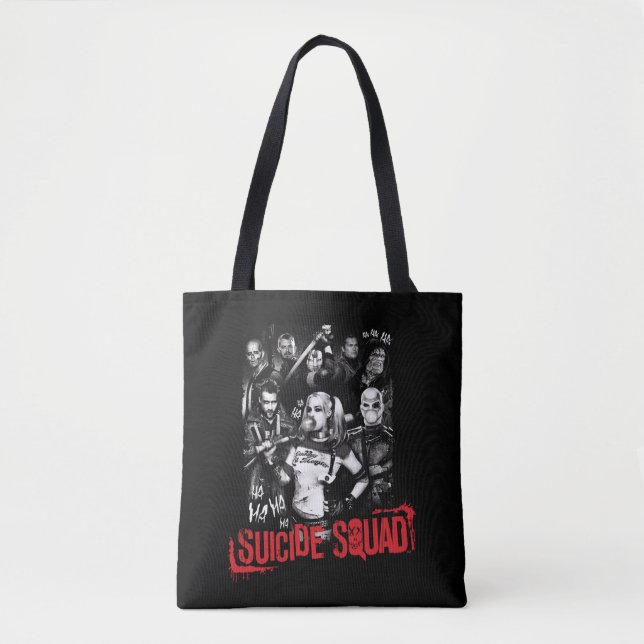 Tote Bag Photo grunge de groupe du peloton | de suicide (Devant)