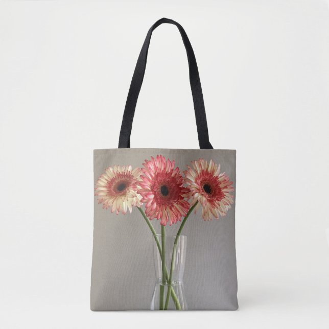 Tote Bag Photo joyeuse de Gerbera rose (Devant)