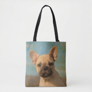 Tote Bag Photo mignonne de portrait de chiot de bouledogue