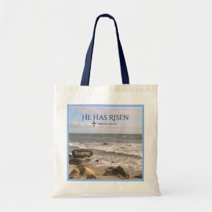 Tote Bag Photo Ocean Avec Écriture Résurrection Pâques