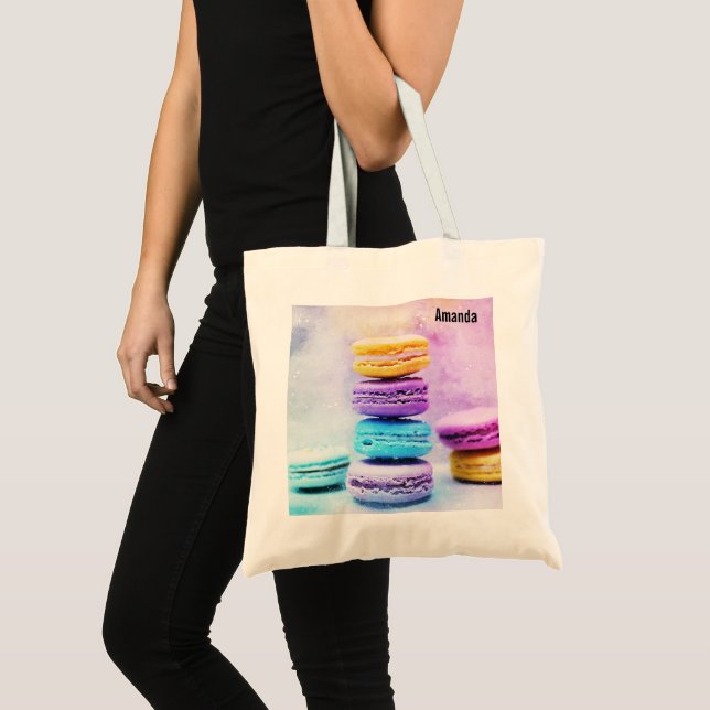 Tote Bag Photo of Colorful Macarons (Devant (produit))