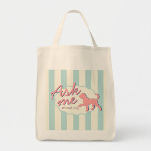 Tote Bag Photo personnalisé Goldendoodle Rayure Rétro