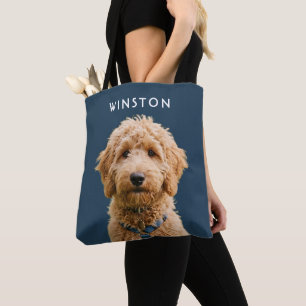 Tote Bag Photo personnalisée avec nom de chien - LIRE LA DE
