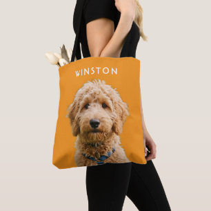 Tote Bag Photo personnalisée avec nom de chien - LIRE LA DE