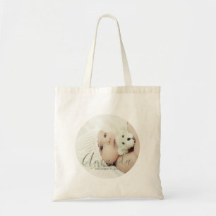Tote Bag Photo personnalisée avec nom et texte personnalisé