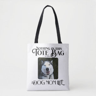Tote Bag Photo personnalisée Chien Maman Vie
