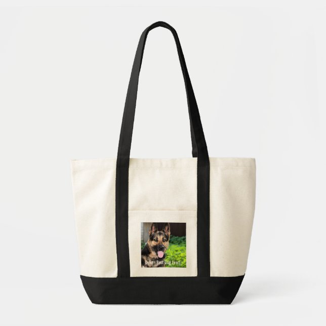 Tote Bag Photo personnalisée de chien de berger allemand, (Devant)