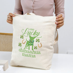 Tote Bag Photo personnalisée de la Saint Patrick Chihuahua