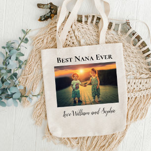 Tote Bag Photo personnalisée du meilleur Nana jamais