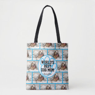 Tote Bag Photo personnalisée Girly Worlds Best Dog Mom