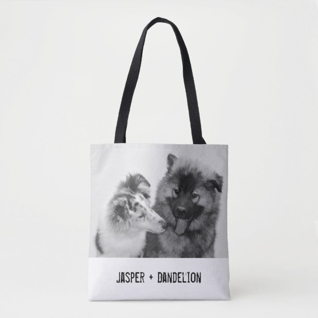 Tote Bag Photo simple, moderne personnalisée pour animaux d (Devant)