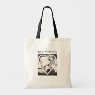 Tote Bag Photo super mignonne d'un chiot dans un coeur rose