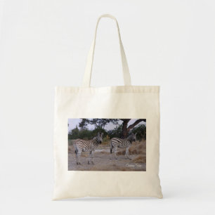 Tote Bag Photo Zebra Double Take