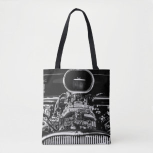 TOTE BAG PHOTOGRAPHIE À GRANDE ÉCHELLE DU MOTEUR DE VOITU