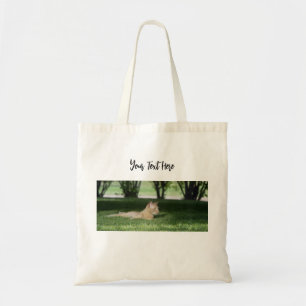 Tote Bag Photographie de chat orange personnalisable