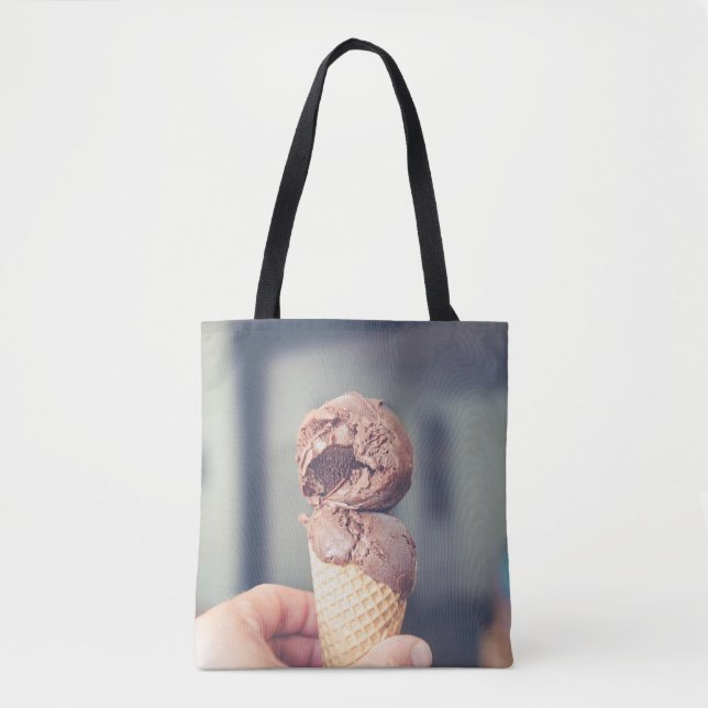 Tote Bag Photographie de focus sélective de la crème glacée (Devant)