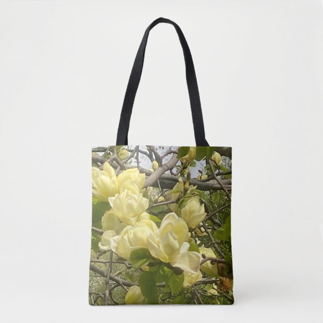 Tote Bag Photographie de la branche de l'arbre Magnolia (Devant)