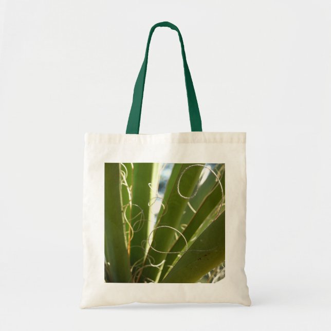 Tote Bag Photographie de la nature verte Feuille du Yucca (Devant)