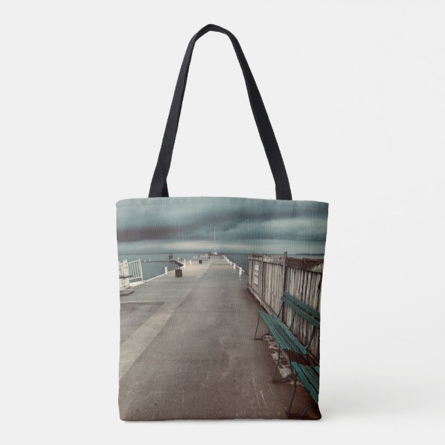 Tote Bag Photographie de Lakeside Pier (Dos)