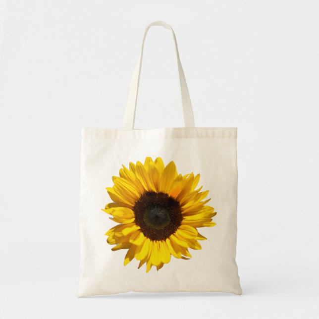 Tote Bag Photographie de tournesol moderne poutres fleuries (Devant)