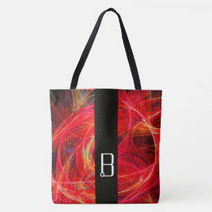 Tote Bag PHOTON CRAZY STRIPE NOIR MONOGRAM Fractures rouges