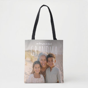 Tote Bag PhotoPop personnalisé On t'aime tellement grand-mè