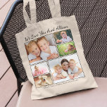 Tote Bag Photos de tante personnalisées<br><div class="desc">Donnez à une tante préférée un sac fourre-tout personnalisé unique avec un collage photo de 6 de ses nièces et neveux,  famille,  animaux domestiques,  etc,  leurs noms,  "Je t'aime" ou "Nous t'aimons",  et si elle est appelée "Tante",  "Tante",  "Tia",  etc.</div>