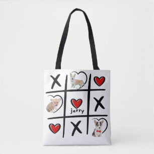 Tote Bag Photos et nom de l'amoureux des animaux de compagn
