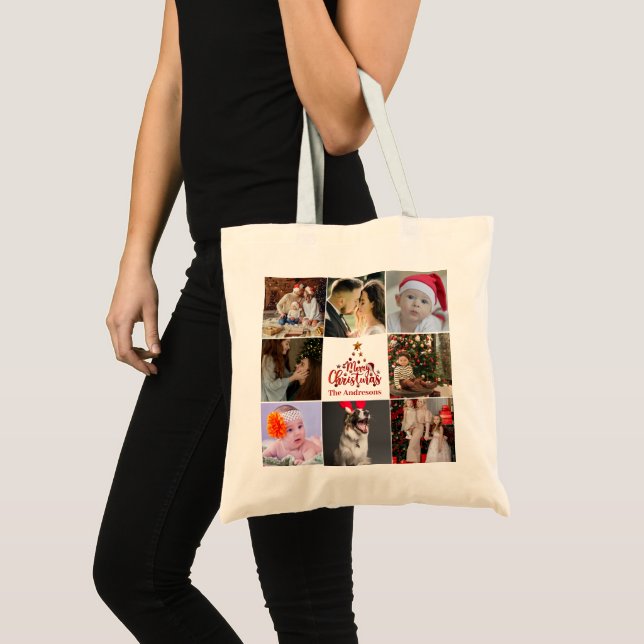 Tote Bag Photos multivacances | Joyeux Noël | Gift Fourre-t (Devant (produit))