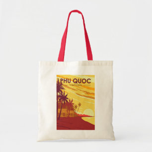 Tote Bag Phu Quoc Island Vietnam Travel Art Vintage