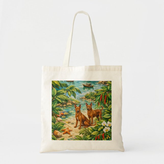 Tote Bag Phu Quoc Vietnam Cascade Tropical & Chiens (Devant)