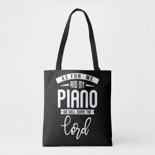 Tote Bag Pianiste chrétien Musique religieuse Lord Piano Pl (Devant)