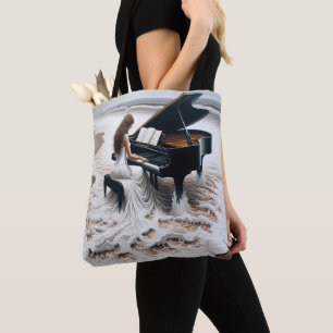Tote Bag Pianiste Océanique Jouant Un Grand Pianol