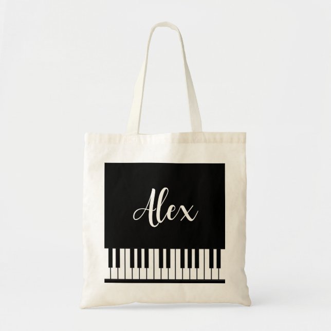 Tote Bag Piano personnalisé  (Devant)
