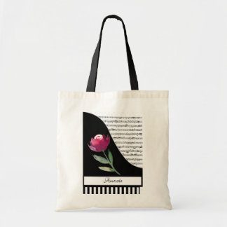 Tote Bag Piano rose personnalisé