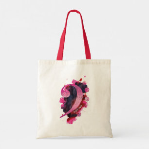Tote Bag Piano rose Plutôt Rose Personnalisé Grand Personne