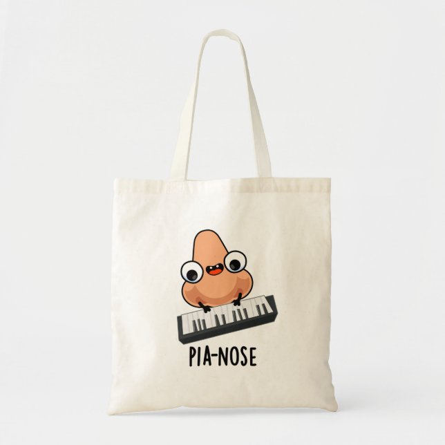 Tote Bag Pianose Funny Piano Nez Pun (Devant)