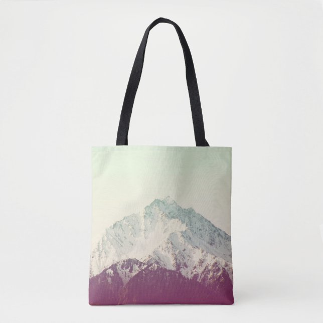 Tote Bag Pic d'hiver, hipster filtre vintage (Devant)