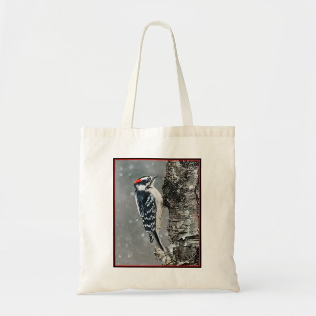 Tote Bag Pic Downy en neige - Photo originale (Devant)
